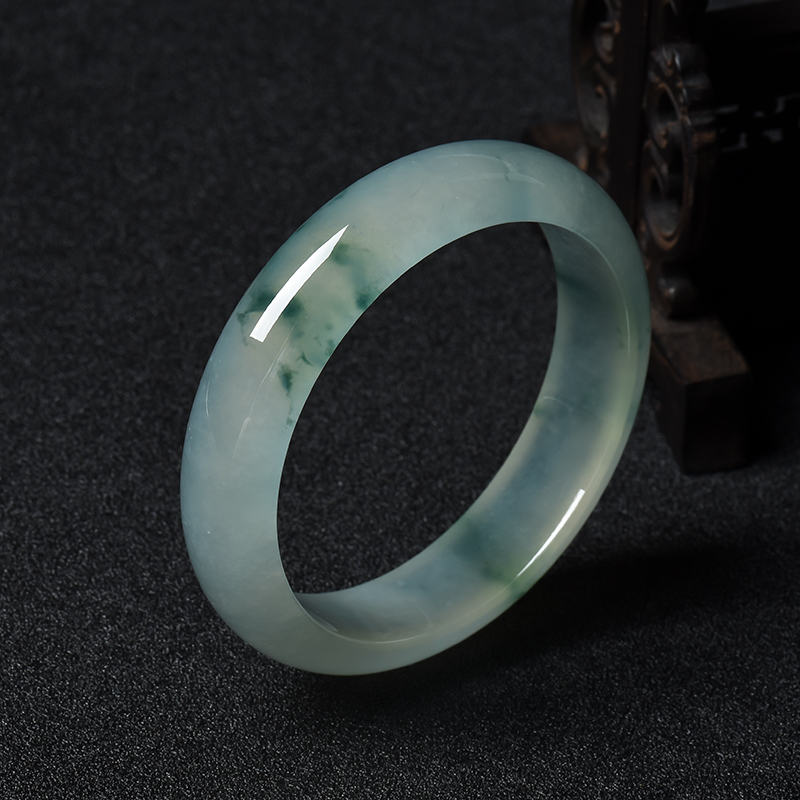 冰糯种飘花翡翠手镯-红掌柜