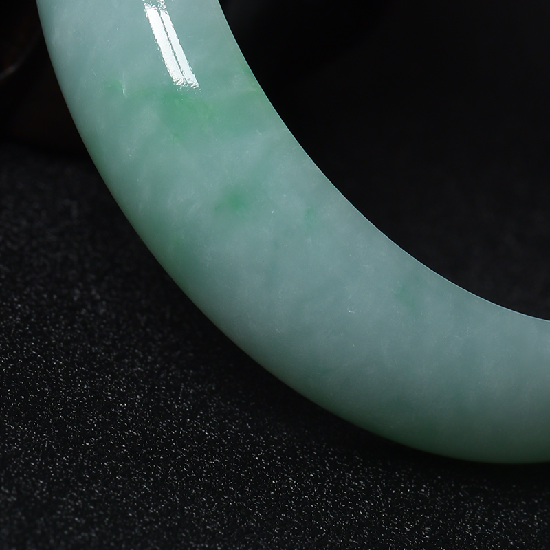 糯种翡翠手镯-红掌柜