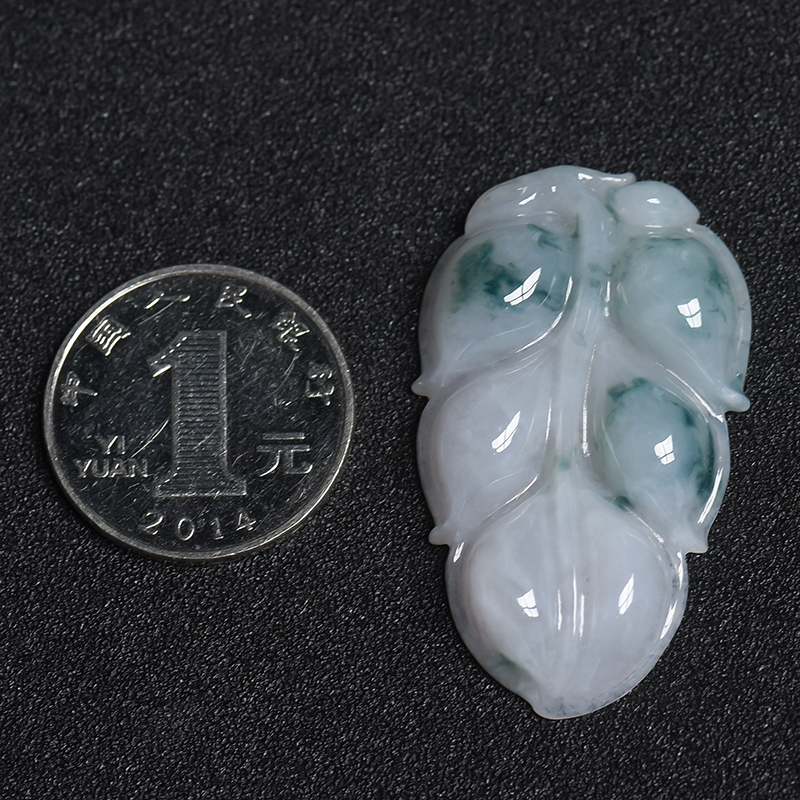 缅甸翡翠金枝玉叶吊坠-红掌柜