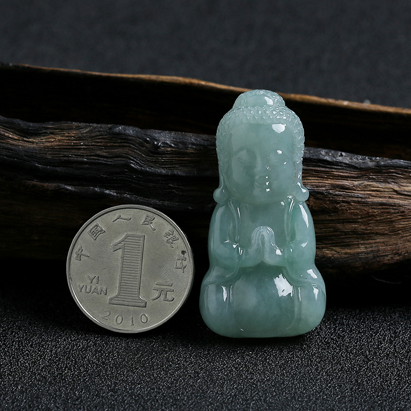 天然翡翠宝宝佛吊坠 - 红掌柜