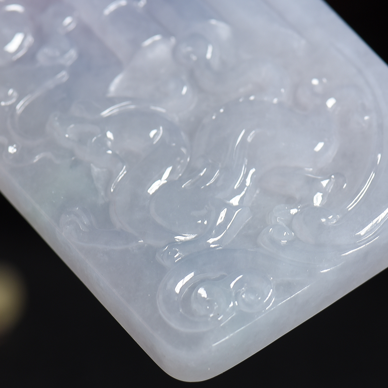 天然翡翠麒麟送子吊坠-红掌柜