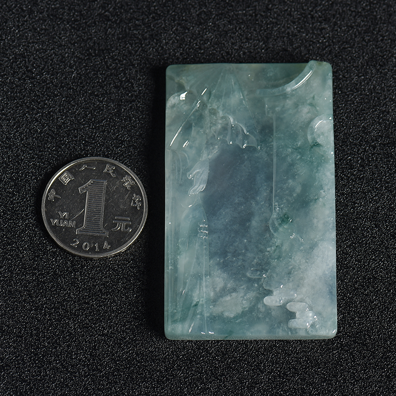 缅甸翡翠意境吊牌-红掌柜