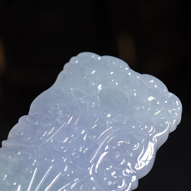 糯冰种紫罗兰飘绿翡翠福在眼前-红掌柜