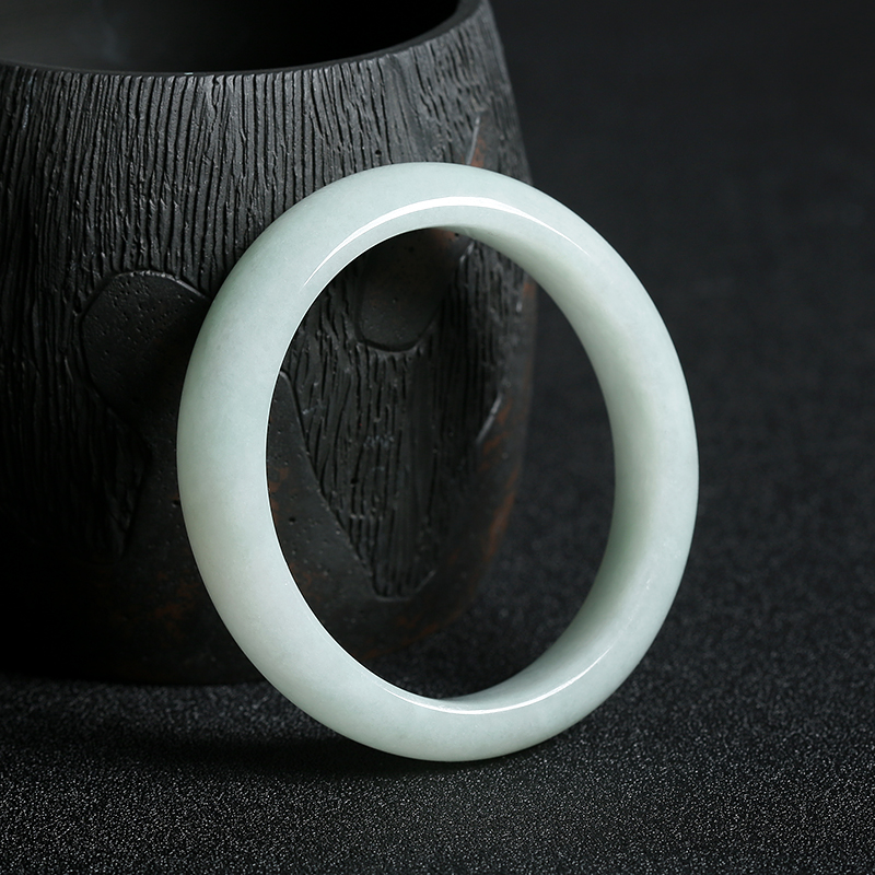 缅甸A货天然豆种飘花翡翠贵妃镯 - 红掌柜