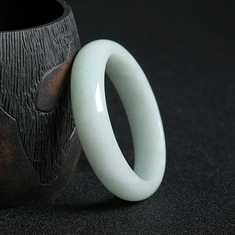 A货天然豆种飘花翡翠贵妃镯 - 红掌柜