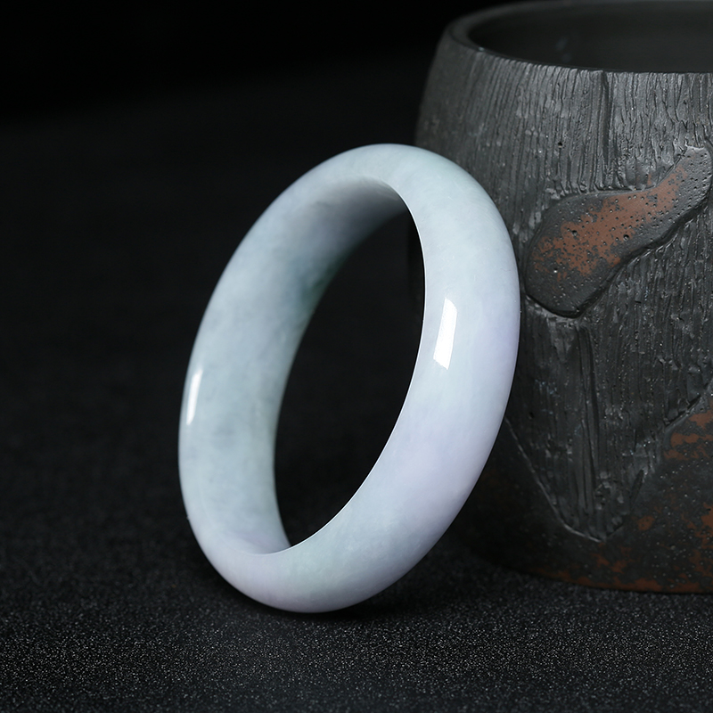 豆种春带彩翡翠贵妃镯 - 红掌柜