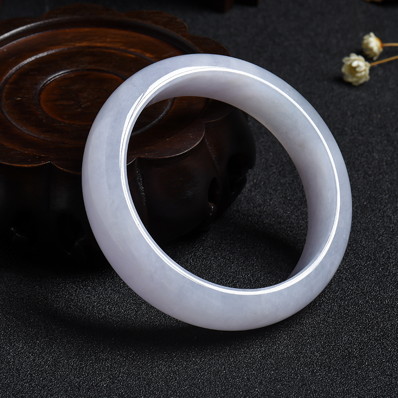 天然糯种春色翡翠手镯 - 红掌柜