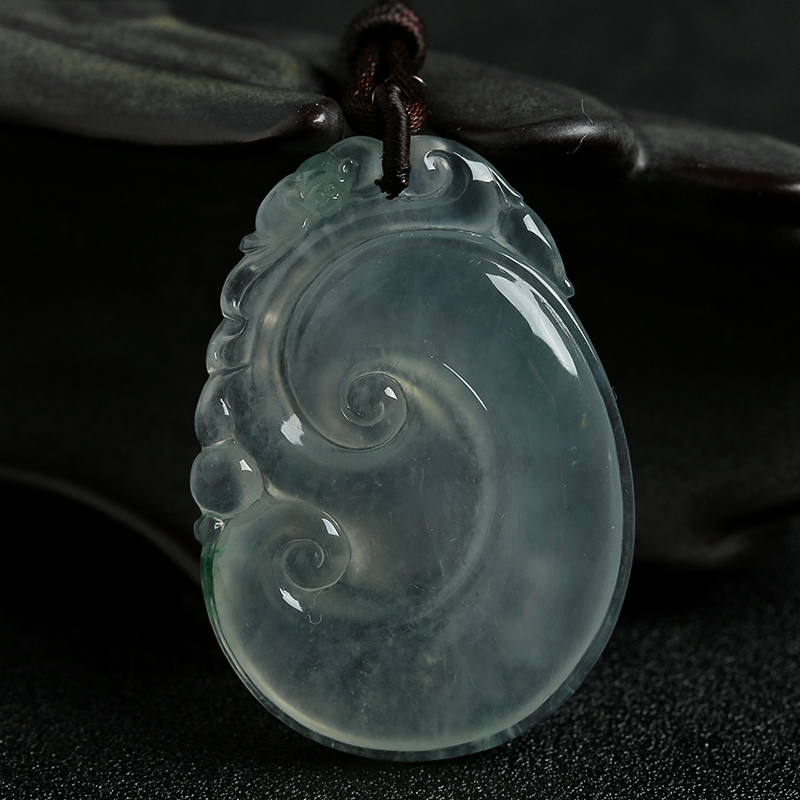 糯冰种翡翠吊坠 - 红掌柜