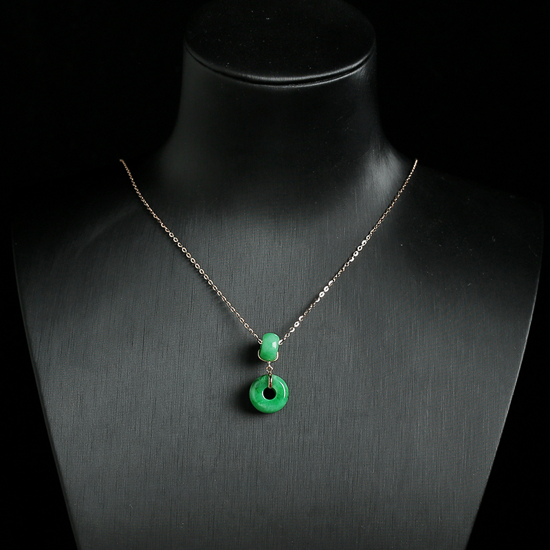 A货翡翠路路通项链 - 红掌柜