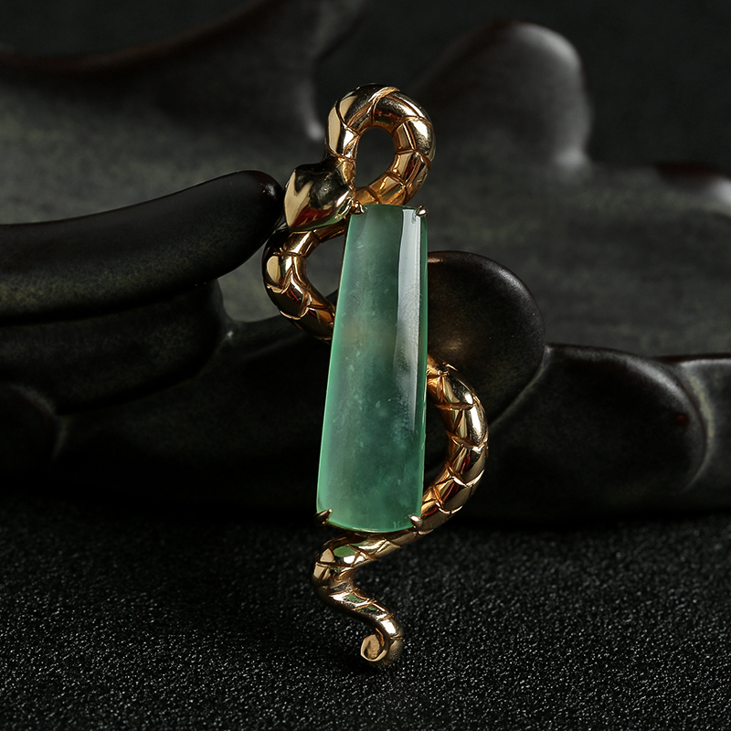 糯冰种晴水翡翠吊坠 - 红掌柜