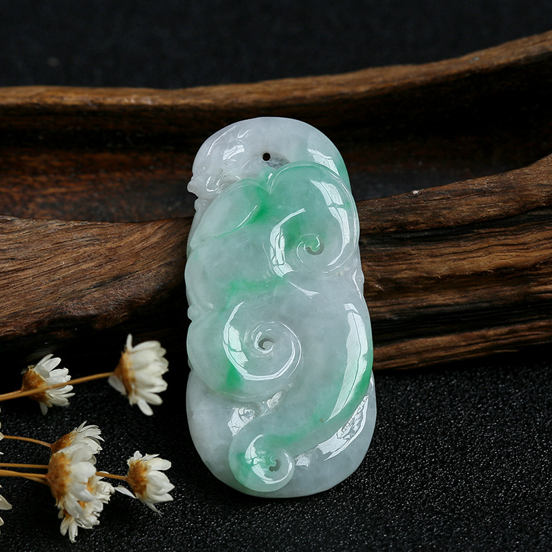 天然冰豆种带色翡翠-红掌柜