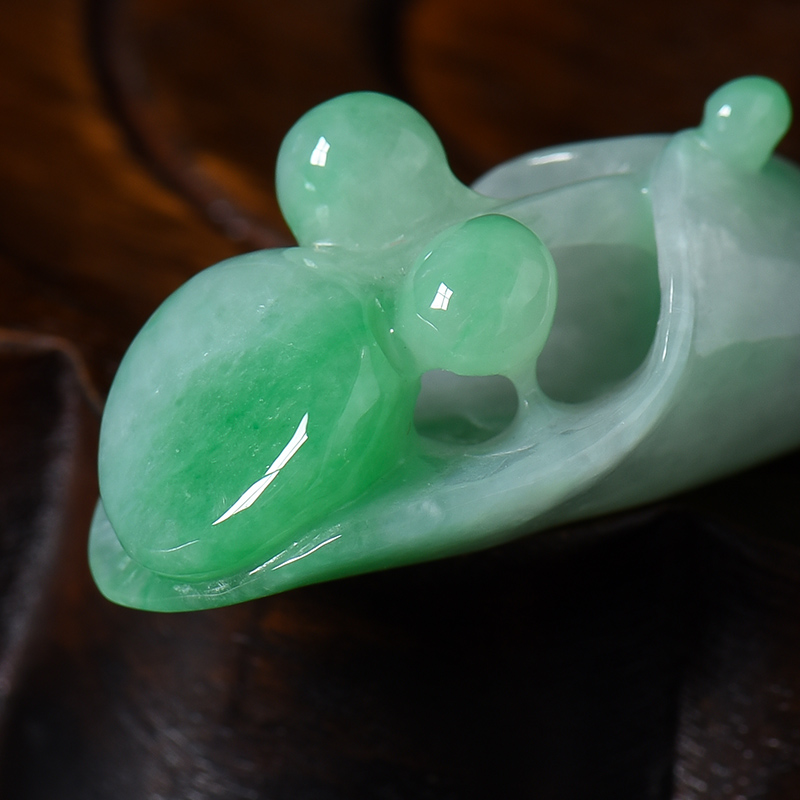 天然糯种翡翠-红掌柜