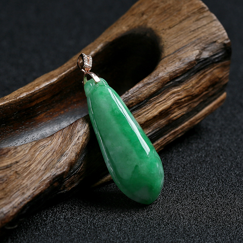 阳绿翡翠福瓜吊坠-红掌柜