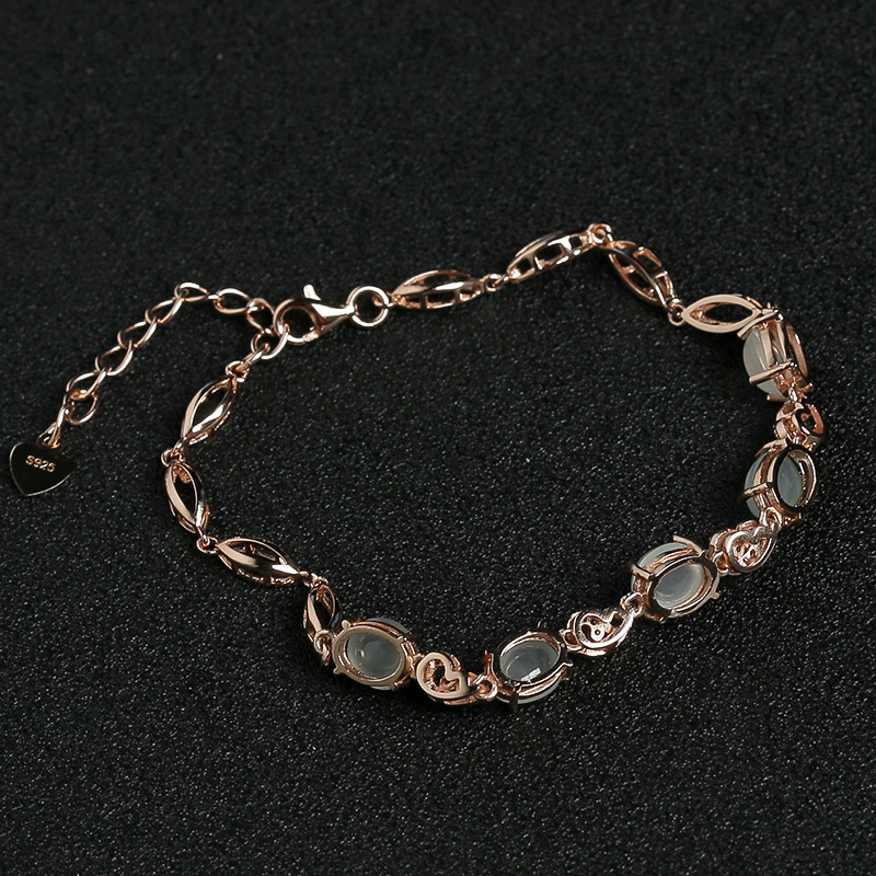 缅甸天然冰种晴水翡翠手链-红掌柜