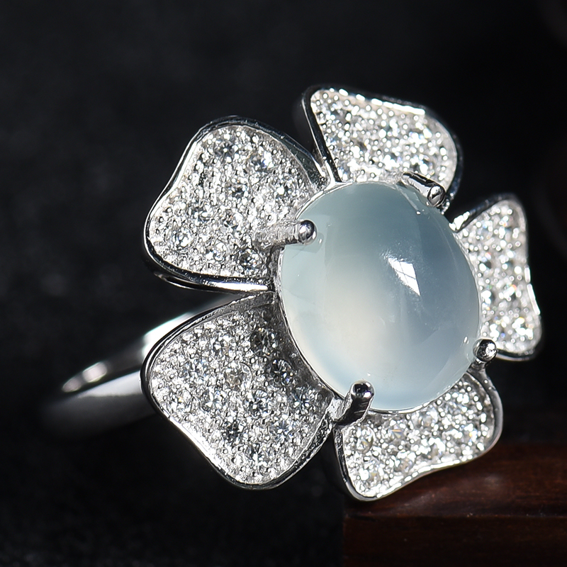 翡翠花朵戒指 - 红掌柜