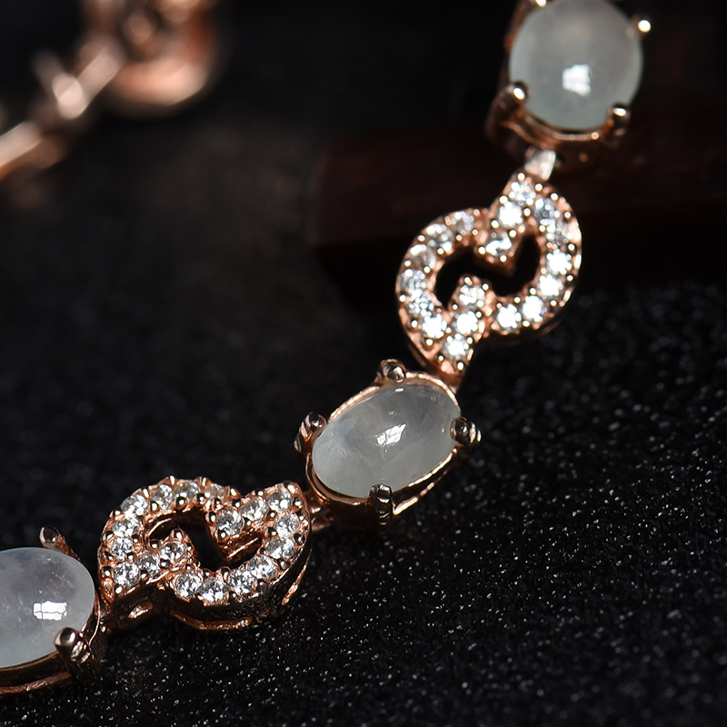 冰种翡翠手链-红掌柜