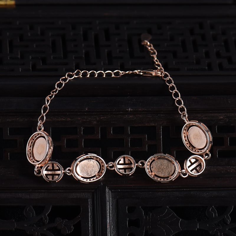 缅甸天然冰糯种双色翡翠手链-红掌柜