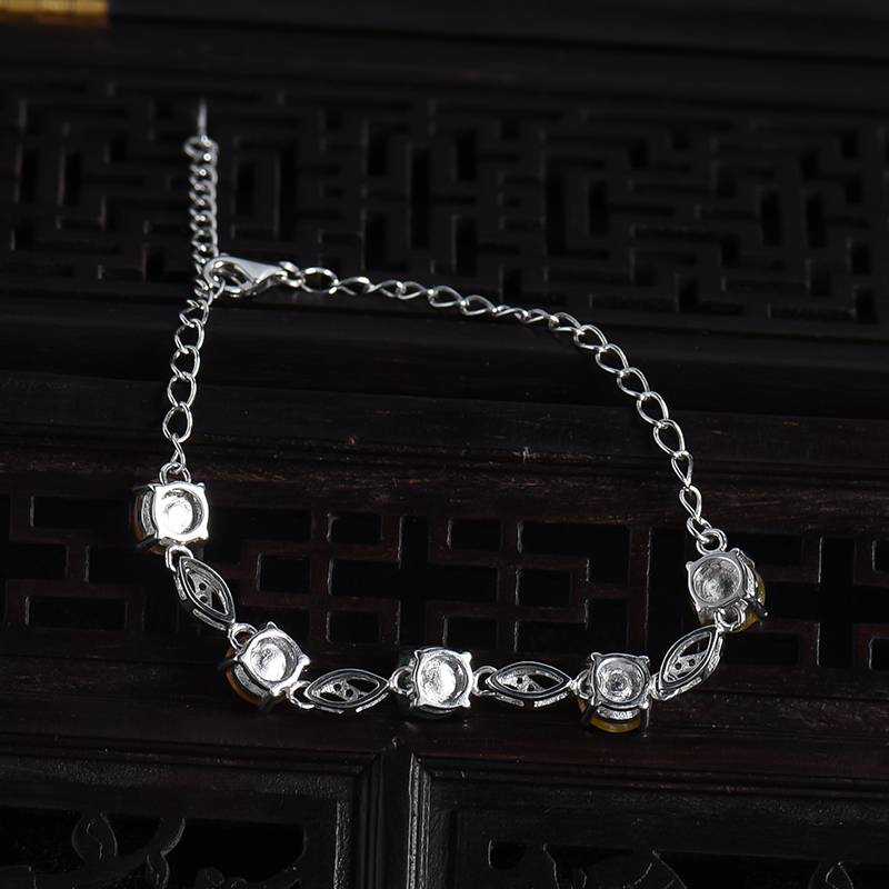 缅甸天然冰糯种双色翡翠手链-红掌柜