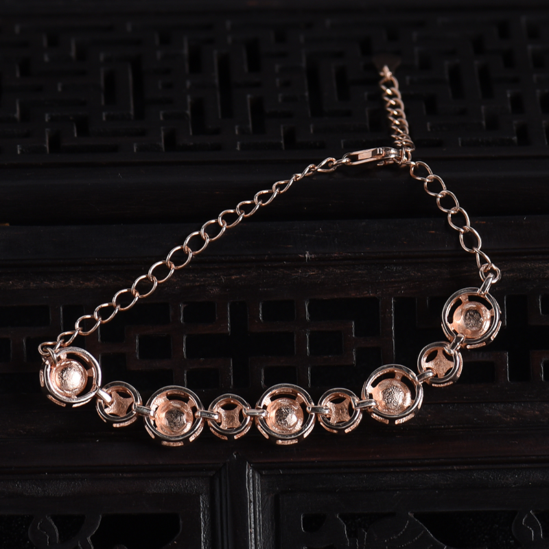 缅甸天然冰糯种双色翡翠手链-红掌柜