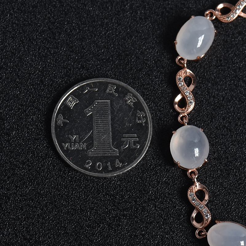 冰糯种翡翠手链-红掌柜