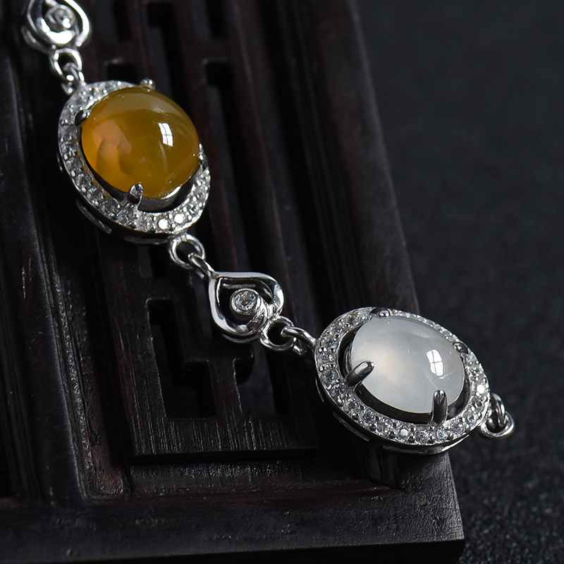 细糯种四色翡翠手链-红掌柜