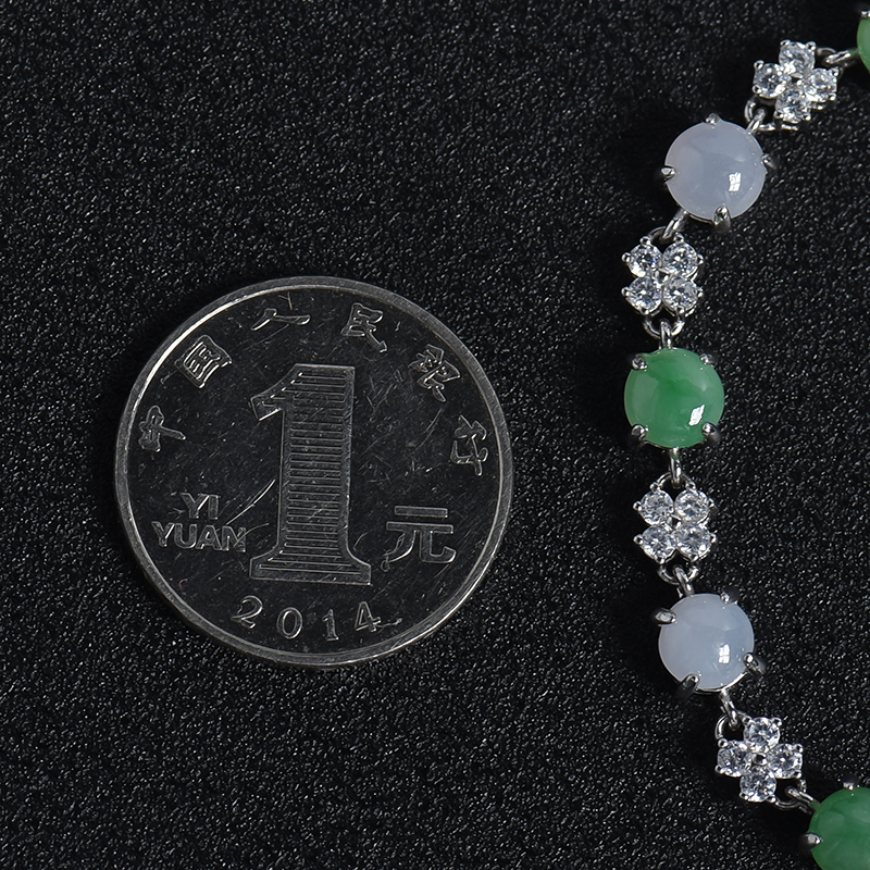 糯种翡翠手链-红掌柜