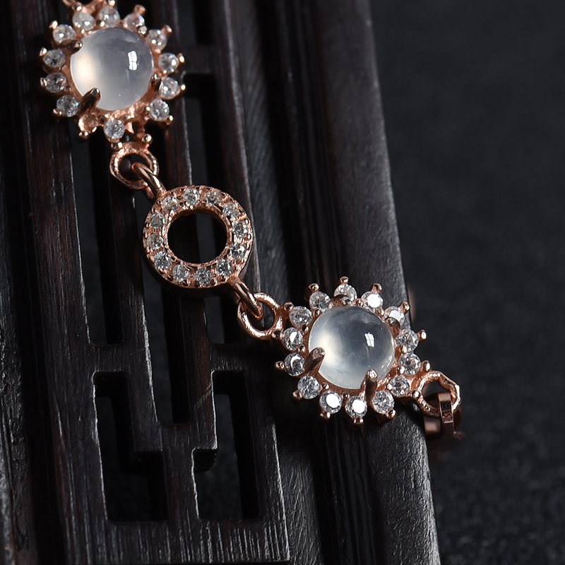 银镶冰种翡翠手链-红掌柜