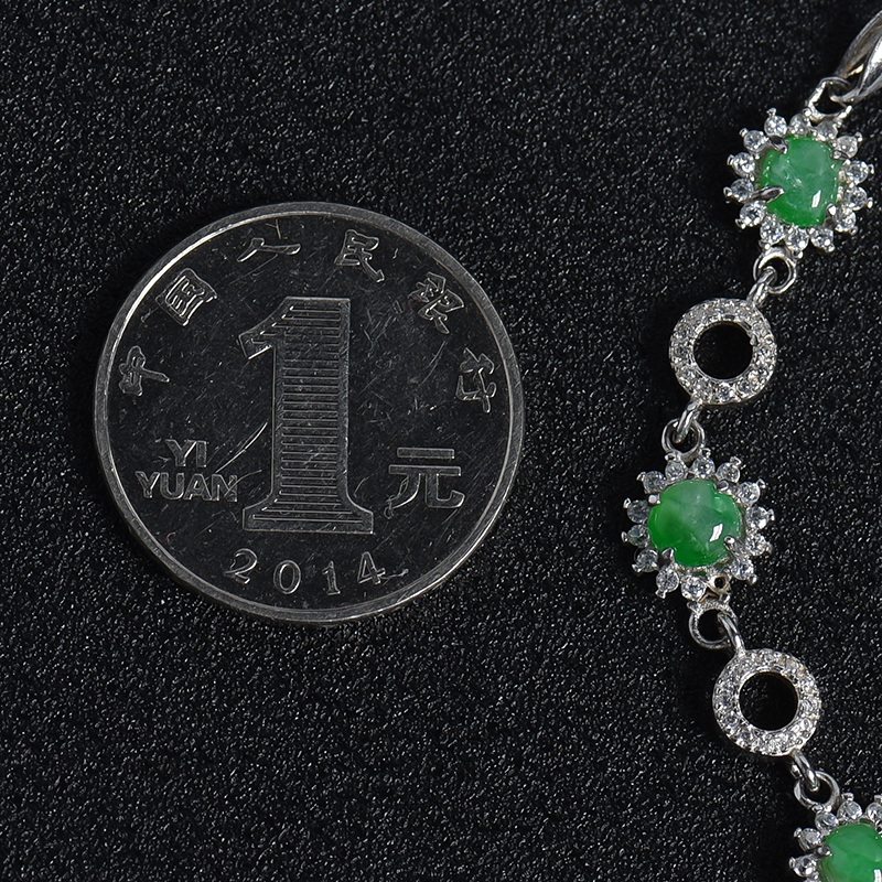 糯种翡翠手链-红掌柜