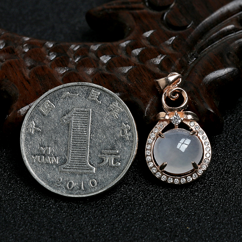 缅甸A货翡翠吊坠 - 红掌柜