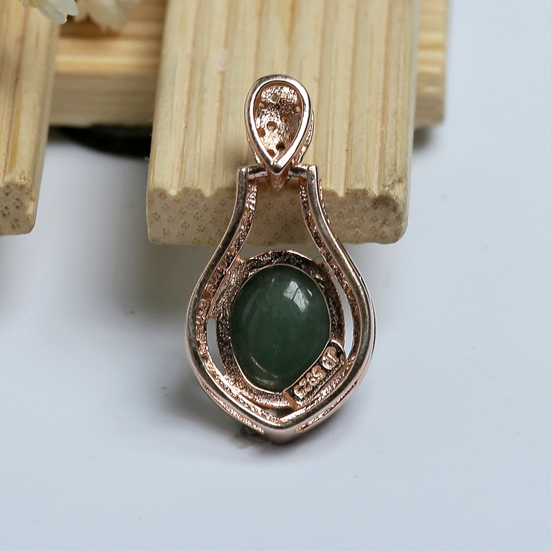 糯种油青翡翠吊坠 - 红掌柜"