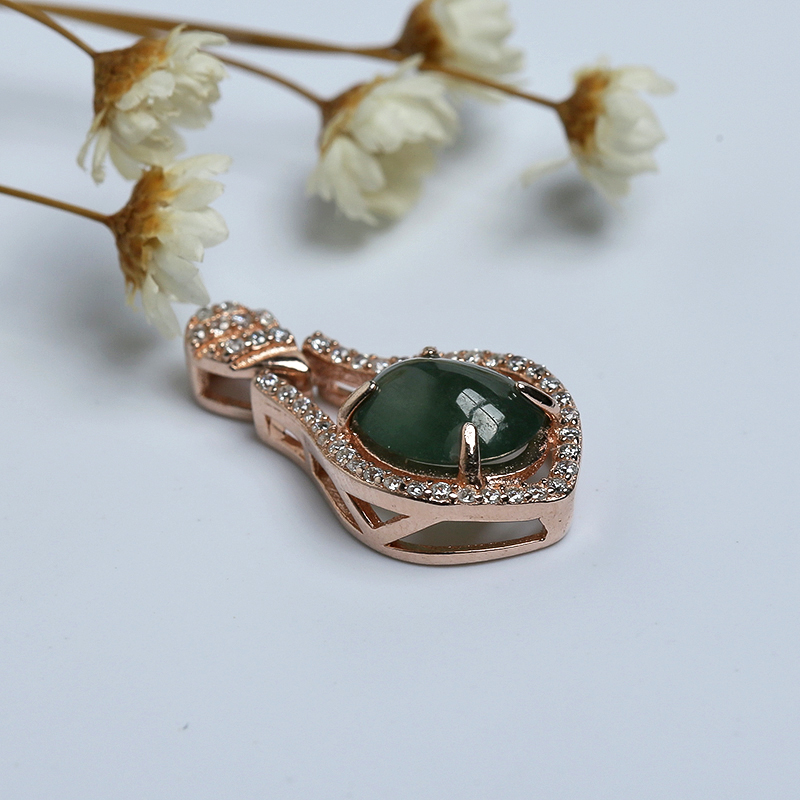 油青翡翠吊坠 - 红掌柜