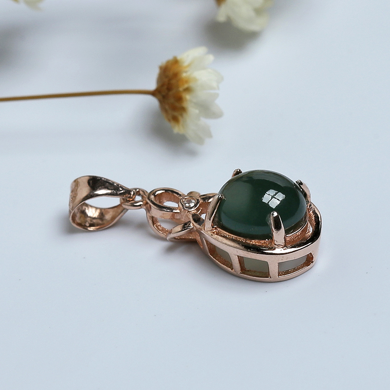 糯冰种浅青翡翠吊坠 - 红掌柜