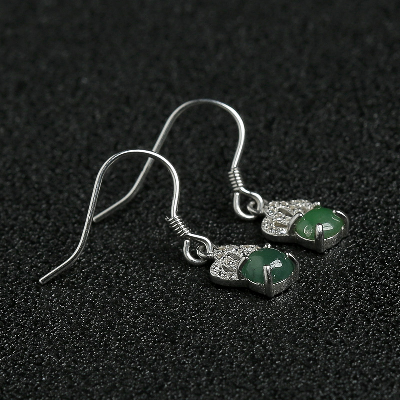 满绿翡翠耳坠-红掌柜