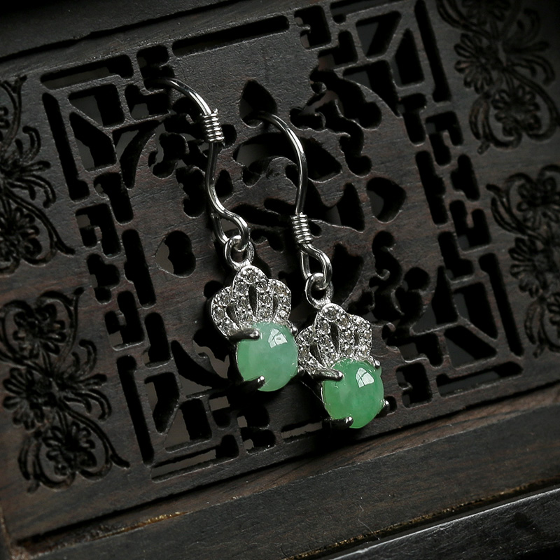 翡翠耳坠-红掌柜