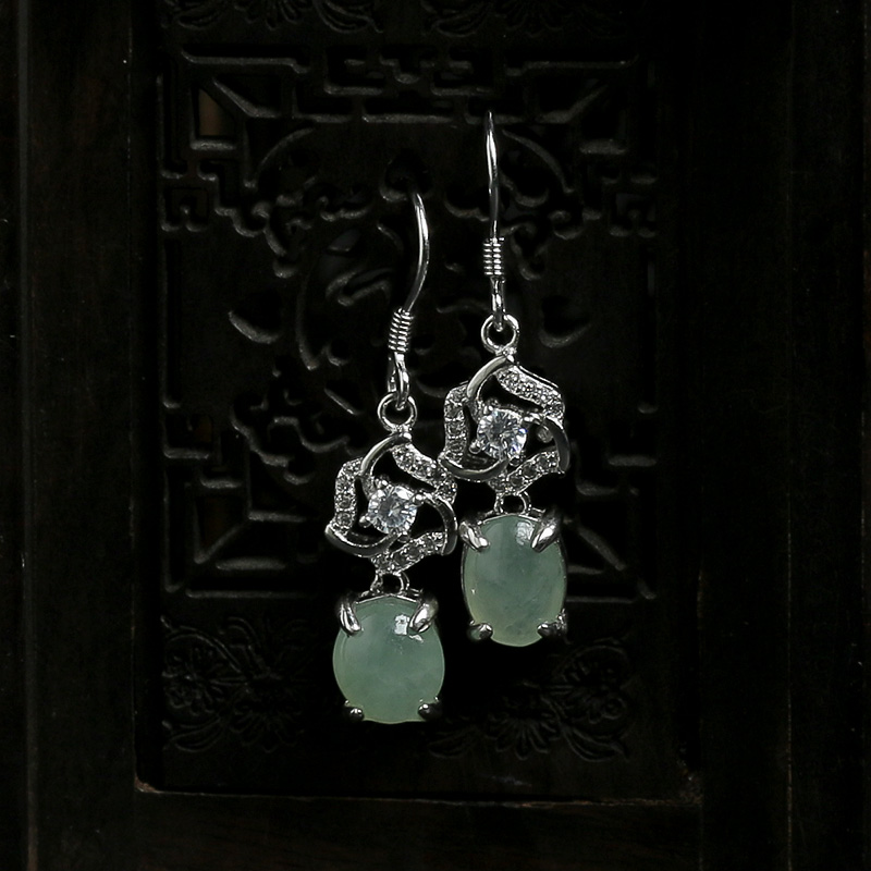 翡翠耳坠-红掌柜