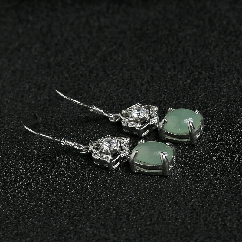 天然翡翠耳坠-红掌柜