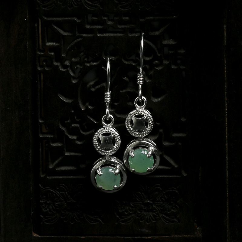 翡翠耳坠-红掌柜