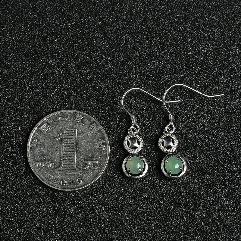 缅甸翡翠耳坠-红掌柜