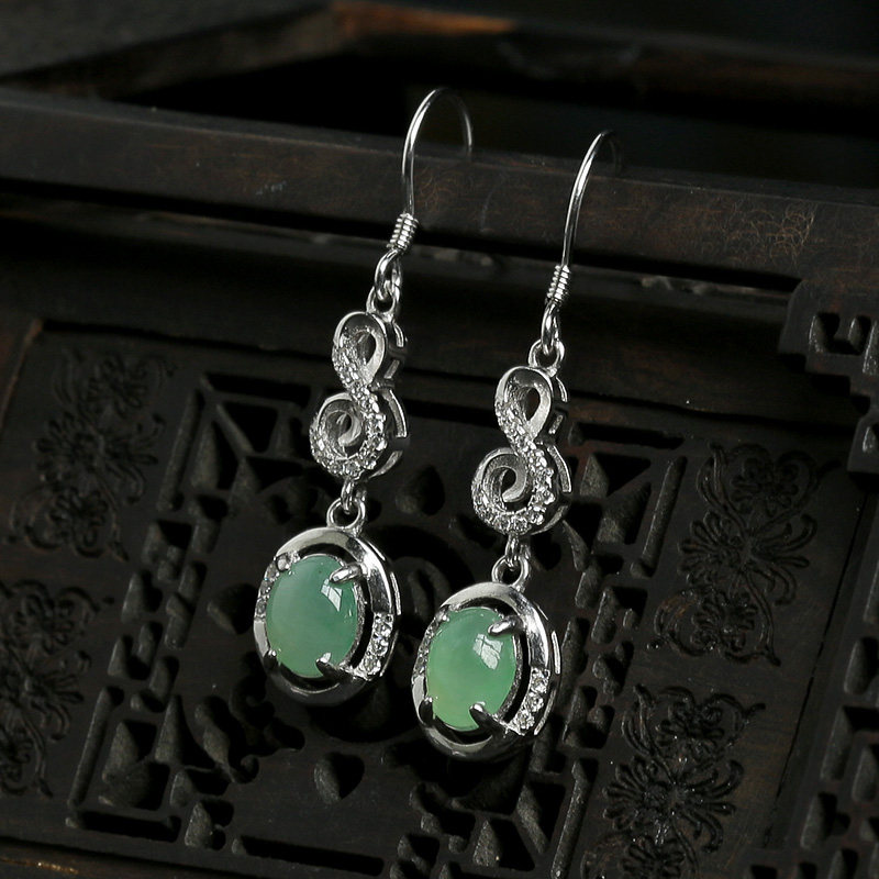 翡翠耳坠-红掌柜