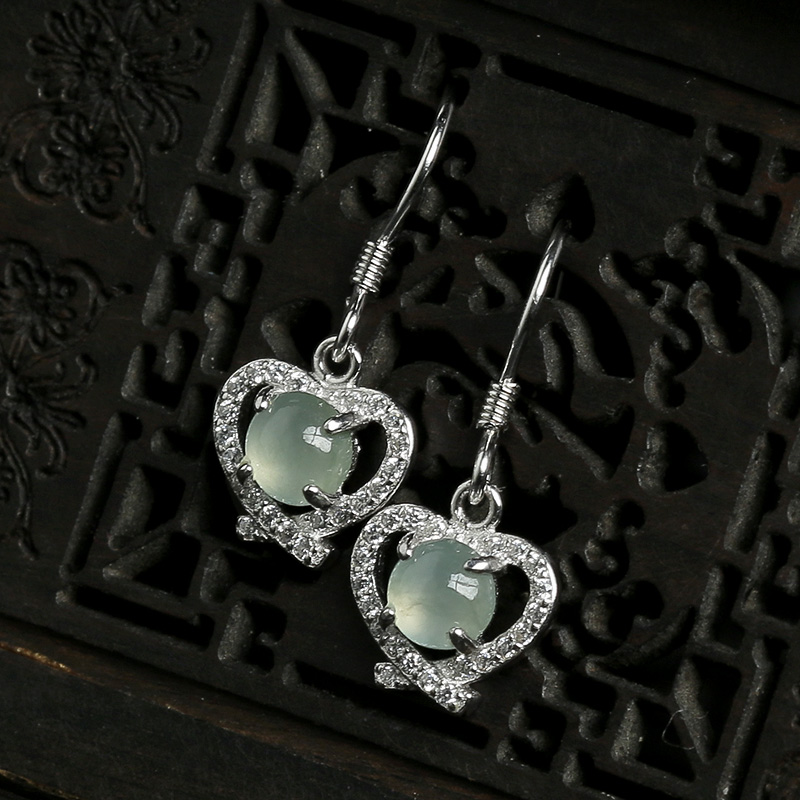 翡翠耳坠-红掌柜