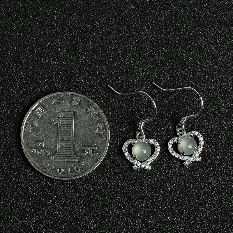 缅甸翡翠耳坠-红掌柜