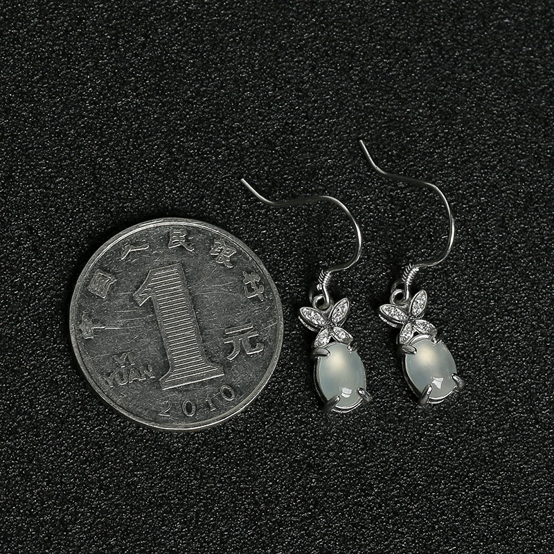 冰种翡翠耳坠-红掌柜