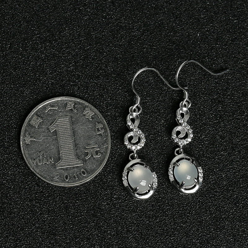 冰种翡翠耳坠-红掌柜