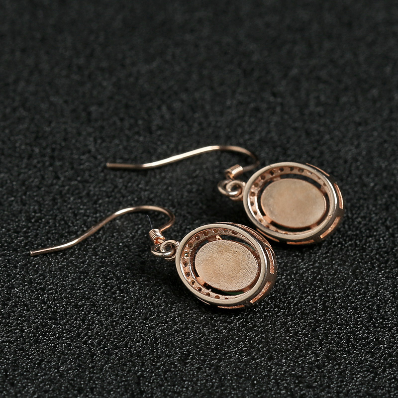 缅甸天然银镶翡翠耳坠-红掌柜