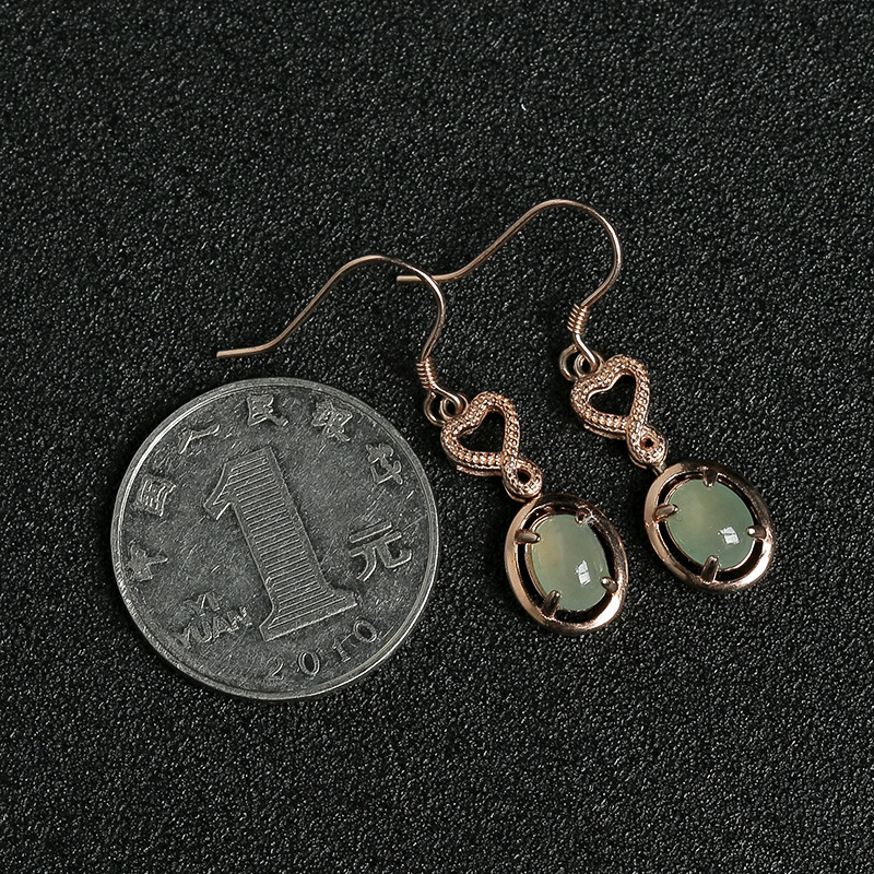 冰种翡翠耳坠-红掌柜