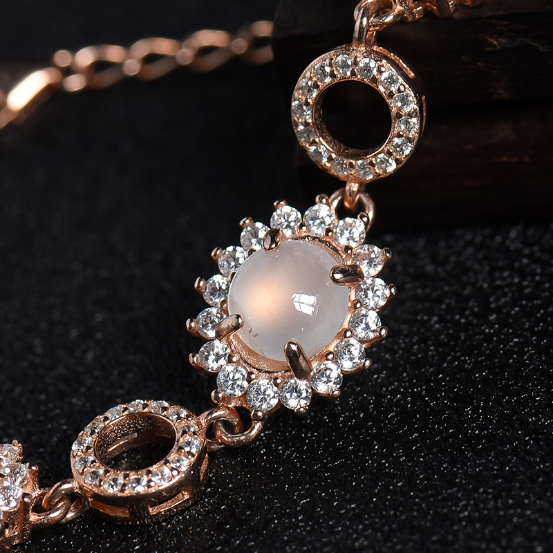 银镶缅甸天然冰种翡翠四件套-红掌柜