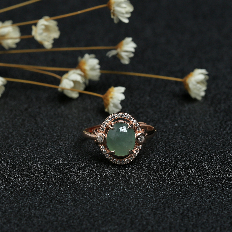 天然翡翠戒指-红掌柜