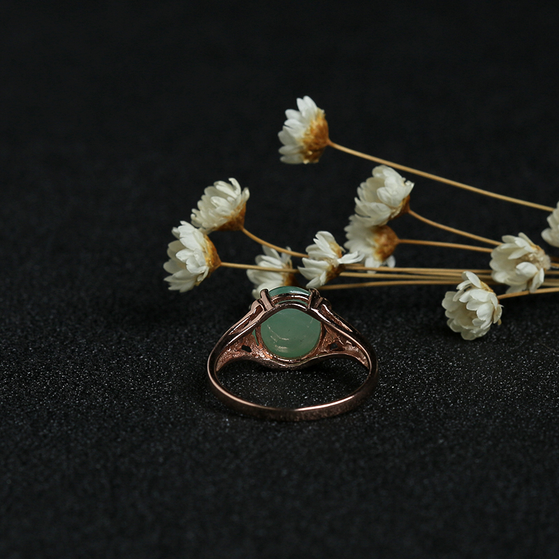 天然翡翠戒指-红掌柜
