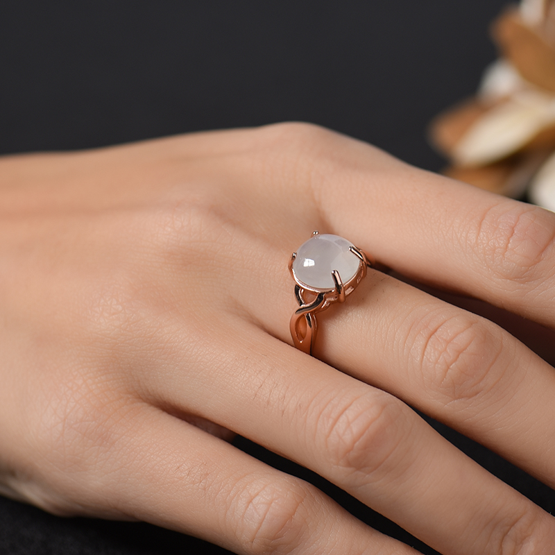 缅甸A货翡翠戒指 - 红掌柜