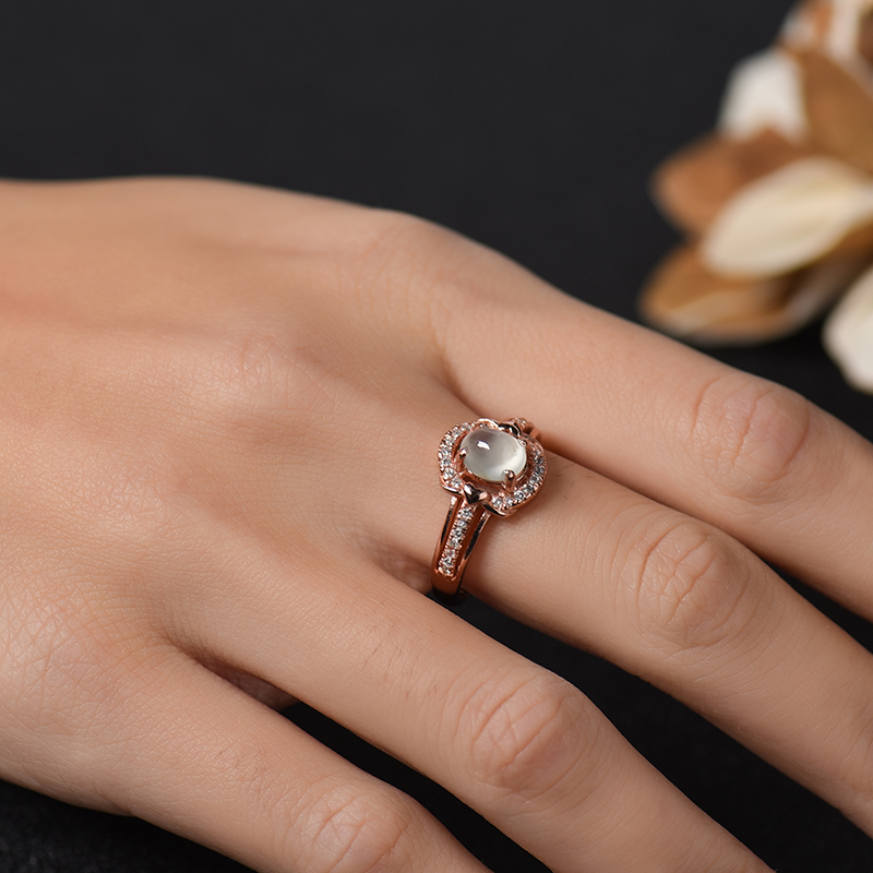 缅甸A货翡翠戒指 - 红掌柜